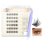 MAYCREATE Eyelash Clusters for Quick DIY Lash Extension featuring Pre-Glued Strips 30PCS