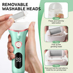 MAYCREATE Callus Remover for Foot Care with 3 Grinding Heads and LED Display | Rechargeable Pedicure Tool
