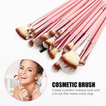 MAYCREATE Makeup Brushes Set for Daily Beauty Routine with 40 Pieces in Stylish Pink | Includes Sponges Headband and Face Pads
