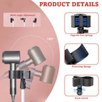 MAYCREATE Tripod Floor Holder for Hair Dryer with 75–105cm Adjustable Height and 180° Rotatable Clamp | Aluminum Alloy Hands Free Styling Stand