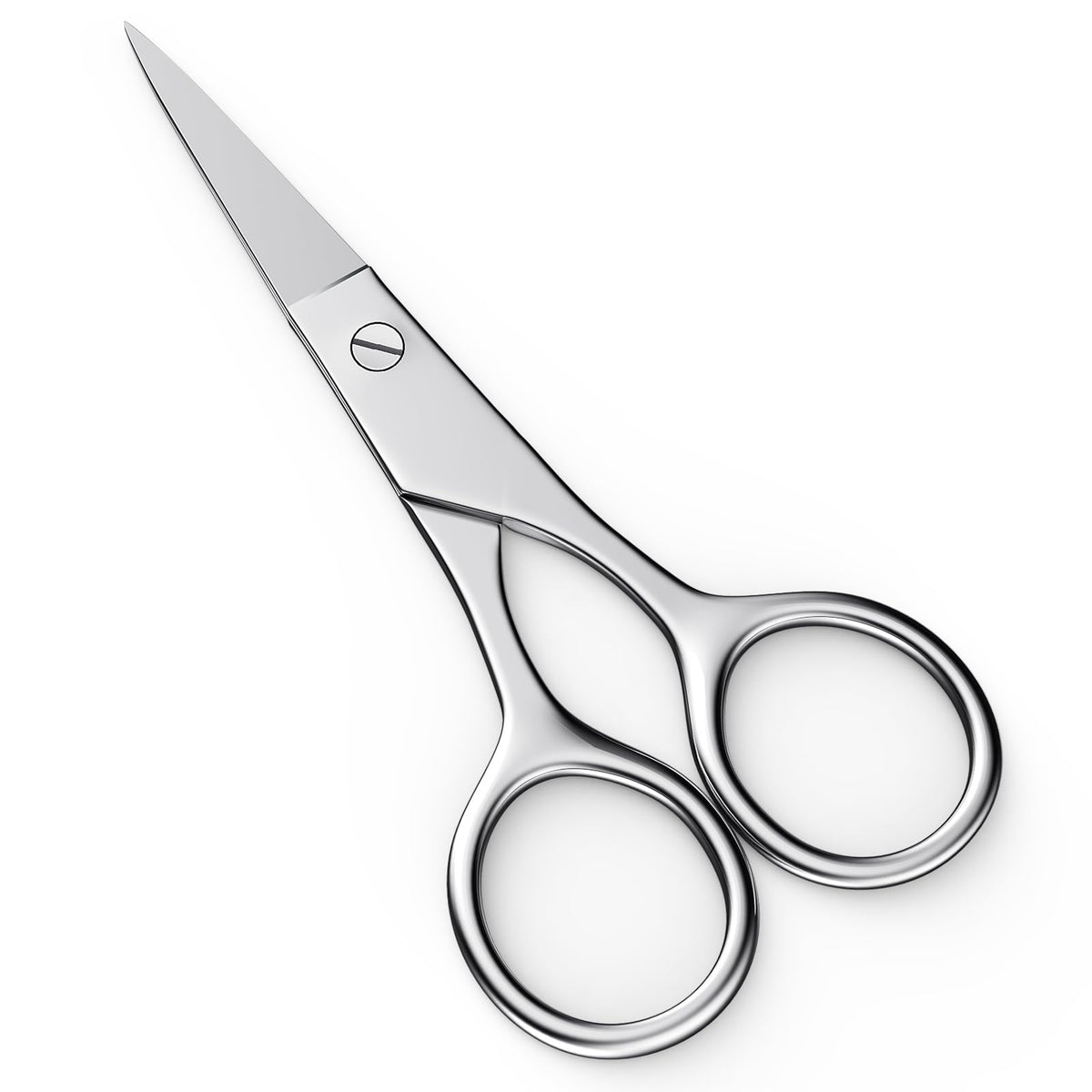 MAYCREATE Small Grooming Scissors Stainless Steel Facial Hair Scissors Trimmer Pointed Tip Straight Scissors Portable Beauty Scissors for Men Women