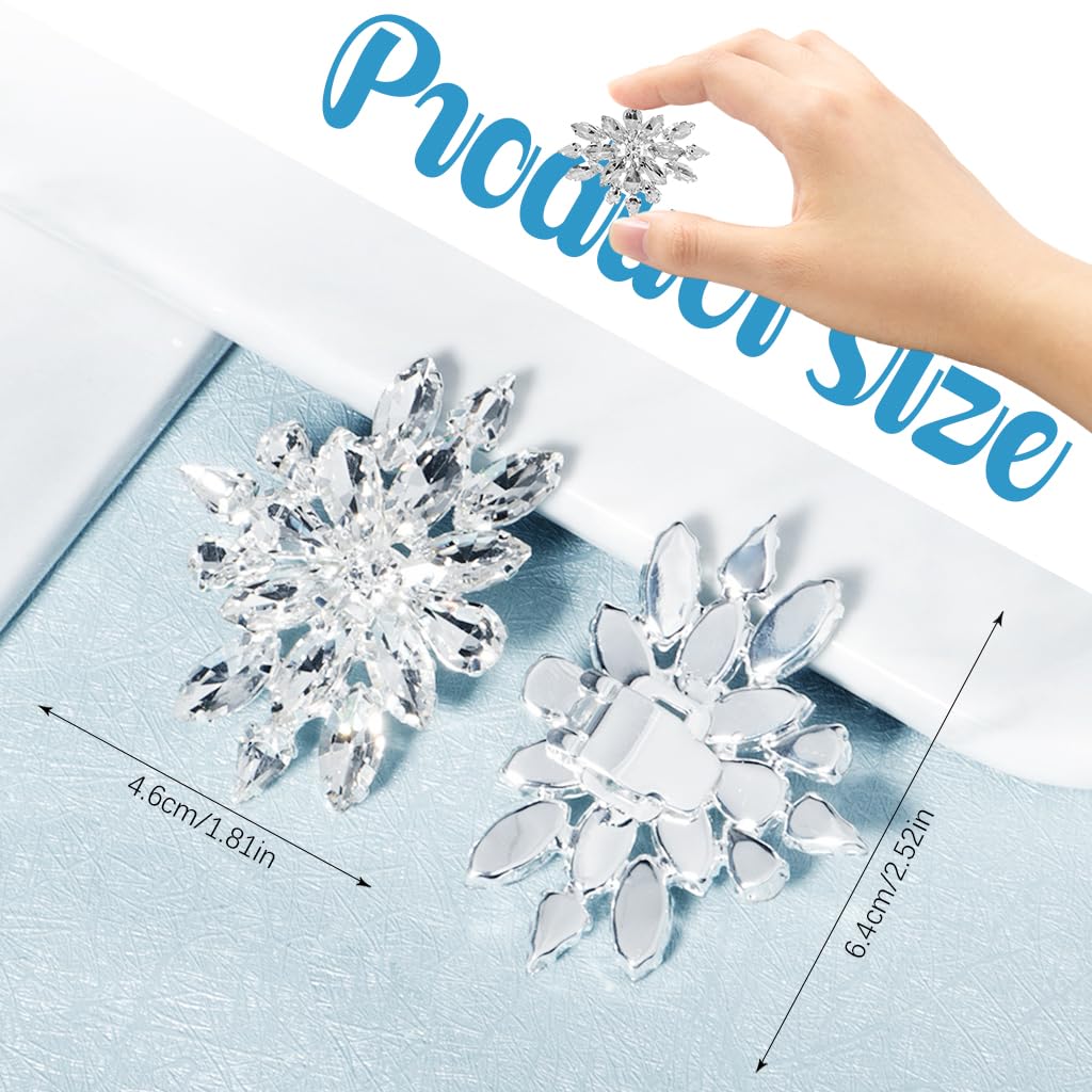 MAYCREATE Shoe Clips Charms for Women featuring 4PCS Crystal Rhinestone Decoration for Wedding & Party Heels