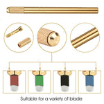 MAYCREATE Microblading Eyebrow Pen Kit for Practice with 10 Needles and Lock Pin Design