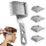 MAYCREATE® 4Pcs Hair Trimmer Guide Comb Fade & Blend Tool Set, Professional Barber Clipper Combs with Dual-Tooth Design, Curved Taper Comb for Precise Fades & Layered Haircuts
