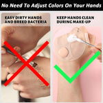 MAYCREATE Hand Makeup Spatula Mixing Palette Set for Artists with 4 Grid Acrylic Design | Includes Double Head Blender Stick