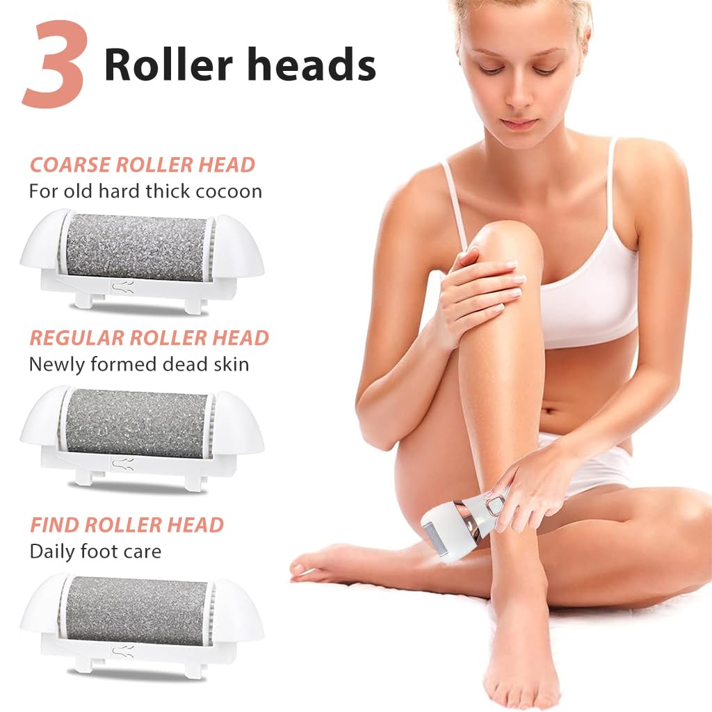 Electric Callus Remover for Feet,Half year warranty, Pedicure Tools Professional Rechargeable Portable Callus & Dead Skin Removal & Feet Care Feet File For Removing Dead Skin