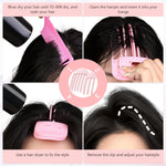 MAYCREATE Hair Volume Clip for Root Lifting and Fluffy Style 8PCS Light Pink Set