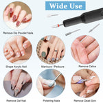 MAYCREATE Cordless Nail Drill Machine for Gel & Acrylic Nails with LCD Display 20000rpm | USB Rechargeable 500mAh Battery