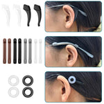 MAYCREATE Eyeglasses Retainers Set for Sport and Study with 10 Pairs Nose Pads | Silicone Anti Slip Temple Grips