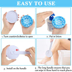 MAYCREATE Body Lotion Applicator for Back and Legs with 14.9 in Long Handle | 19-Ball Rotary Massager