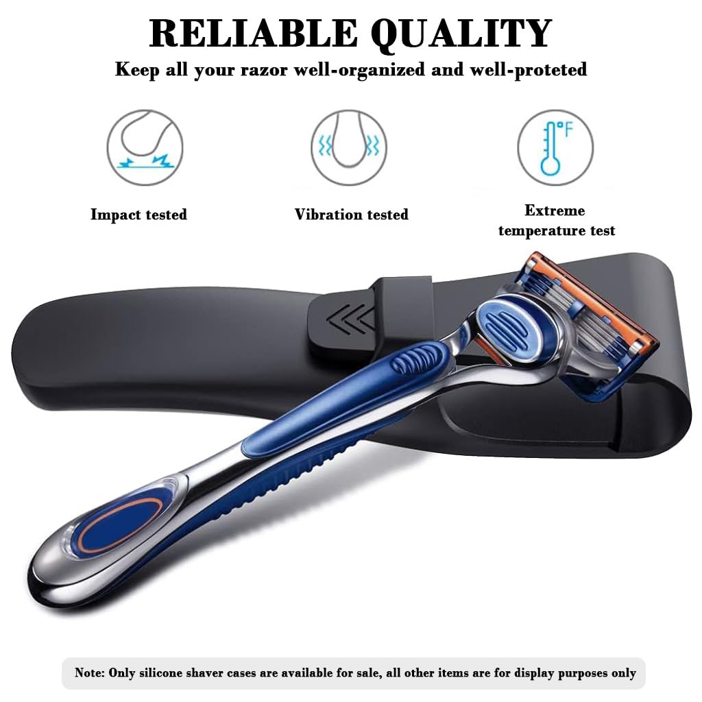 MAYCREATE Silicone Razor Sleeve for Travel Storage with Universal Fit | Shaver Tool Pouch