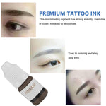 MAYCREATE Microblading Kit for Eyebrow Tattoo Practice with 30 Needles and Lock Pin Pen | Includes Black Ink and Silicone Practice Skin
