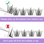 MAYCREATE Lash Clusters for DIY Natural Volume | 100pcs 11mm 3D Fiber Individual Extensions