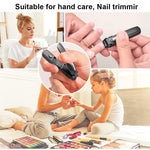 MAYCREATE Nail Cutter Set for Home and Travel with Wide Jaw and Nail Collection Bin | Stainless Steel Clippers and File in Storage Case