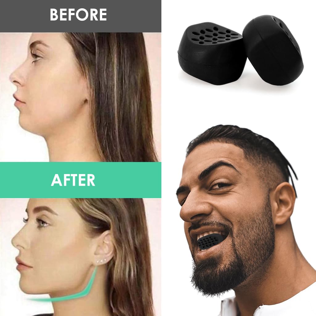 MAYCREATE Jaw Exerciser for Jawline Shaping with 45lbs Resistance | Food‑Grade Silicone Set for Men and Women