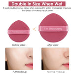 MAYCREATE Makeup Sponge Set for Foundation and Concealer featuring Wet & Dry Dual Use | 7pcs Non‑Latex Pink Blender Puffs