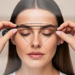 MAYCREATE Retractable Eyebrow Mapping Ruler for Makeup Artists with Grid Guide and Loop Handle