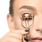 MAYCREATE Eyelash Curler Kit for Women with 6 Refill Pads and Ergonomic Metal Design | Includes Folding Lash Comb