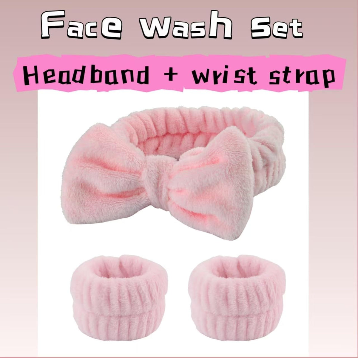 MAYCREATE Makeup Brushes Set for Daily Beauty Routine with 40 Pieces in Stylish Pink | Includes Sponges Headband and Face Pads