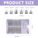 MAYCREATE® 120pcs Lash Clusters DIY Eyelash Extensions for Women, Cluster Lashes Wispy False Eyelashes 9-11MM Mixed, Natural Long Individual Flare Lashes Cluster False Eyelashes