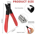 MAYCREATE® Thick Nail Clipper, Toenail Clipper with Long Handle Stainless Steel Nail Cutter for Tough Nails Thick Nails, Anti-splash Nail Clipper for Adults, Seniors, Manicure Nail Clipper, Red