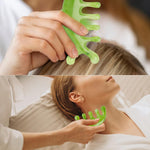 MAYCREATE Massage Combs for Scalp Care and Relaxation featuring Multi Nubs Resin Design | 2pcs