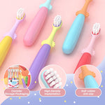 MAYCREATE 10pcs Kids Toothbrush Soft Bristle Toothbrush for Kids Colorful Petals Handle Design Kids Toothbrush Kids Toothbrush for Kids 2-6 Years Old Boys and Girls