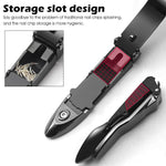 MAYCREATE Nail Clippers Set for Travel with 10×7×0.2cm Case featuring Anti Splash Slot and Nail File
