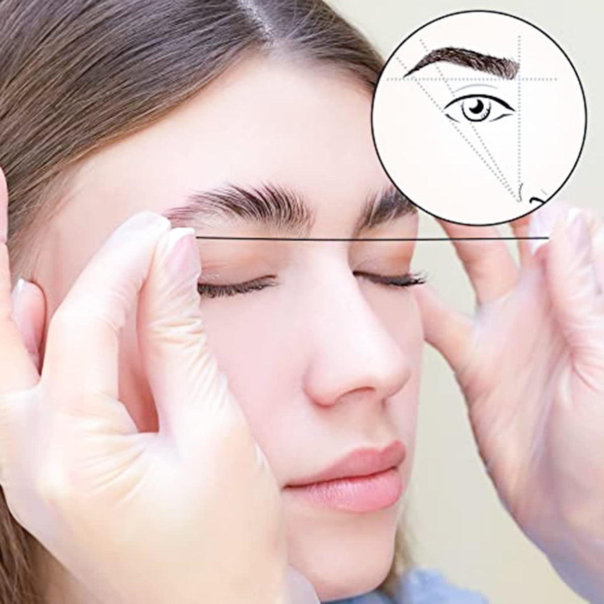 MAYCREATE Mapping String for Microblading with Pre Coated Ink Thread 10m | Eyebrow Symmetry Tool