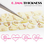 MAYCREATE Nail Adhesive Tabs for Press On Nails with 240 Double Sided Sheets | Easy Reusable Glue Stickers