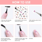 MAYCREATE Nail Art Stickers for DIY Floral Designs with 9 Sheets Self‑Adhesive Decals | Waterproof Nail Decor for Women and Girls