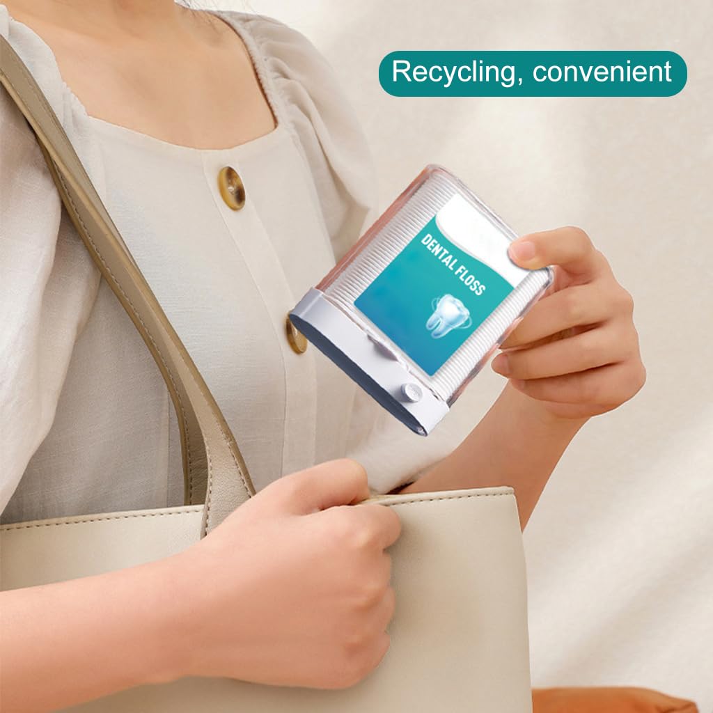 MAYCREATE Dental Floss Picks Dispenser with Automatic Pop Up Case 88 Count for Adults | Toothpick and Flosser Holder for Clean Teeth