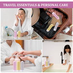 MAYCREATE Travel Bottles Set for Toiletries with 10pcs Refillable BPA-Free Plastic Containers | Compact Carry Box for Air Travel