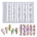 MAYCREATE 3D Gel Nail Art Flower Molds for DIY Floral Designs featuring 4PCS Silicone Templates