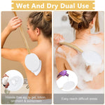 MAYCREATE Lotion Applicator for Back with 17 in Wooden Handle and 3 Replaceable EVA Heads | Bath and Shower Brush