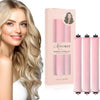 MAYCREATE Heatless Hair Curler for Overnight Styling with Dual Hooks and 9.8 in Rods | Soft Satin Rollers for All Hair Types