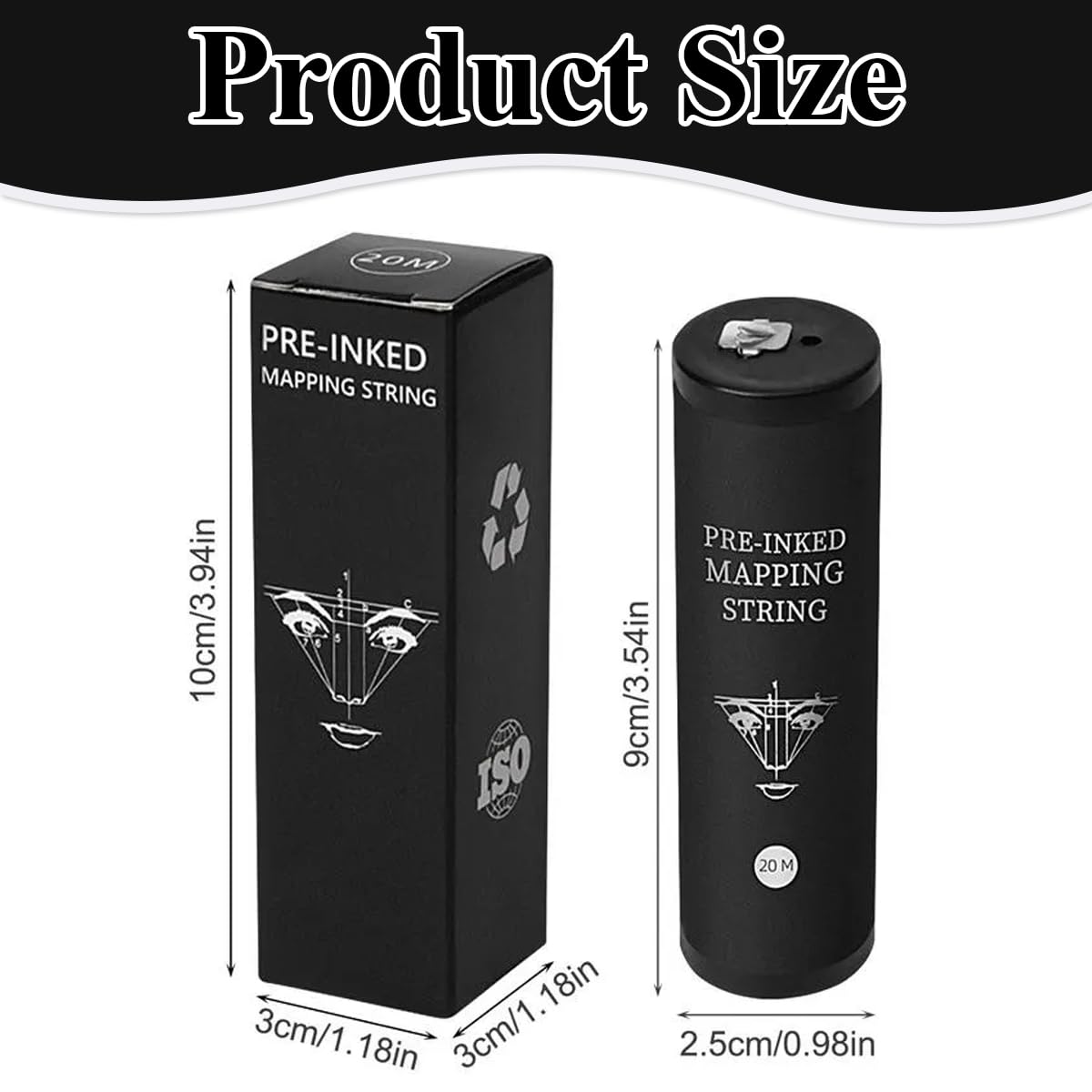 MAYCREATE Mapping String for Eyebrow Tattoo with Pre Coated Ink 20m | Symmetrical Brow Tool
