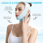 MAYCREATE Double Chin Reducer for 30 Minute Daily Use featuring Adjustable Jawline Lifting Strap | Firming Mask for Sleeping and Facial Sculpting