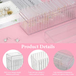 MAYCREATE Jewellery Organisers for Storage and Travel with 20 PVC Pouches and Acrylic Box | Transparent Anti-Tarnish Design
