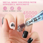 MAYCREATE Nail Drill Kit for Manicure with 6 Bits and 6 Sanding Rings | USB Rechargeable 3600mAh