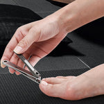 MAYCREATE Slanted Nail Clipper 2pcs Set for Fingernails and Toenails featuring Angled Head and Stainless Steel Design