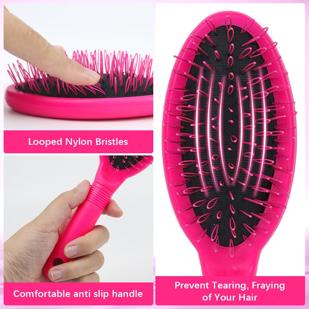 MAYCREATE Wig Brush Comb for Hair Extensions with No Tangle Loop Design 8.66 in | Gentle Scalp Care