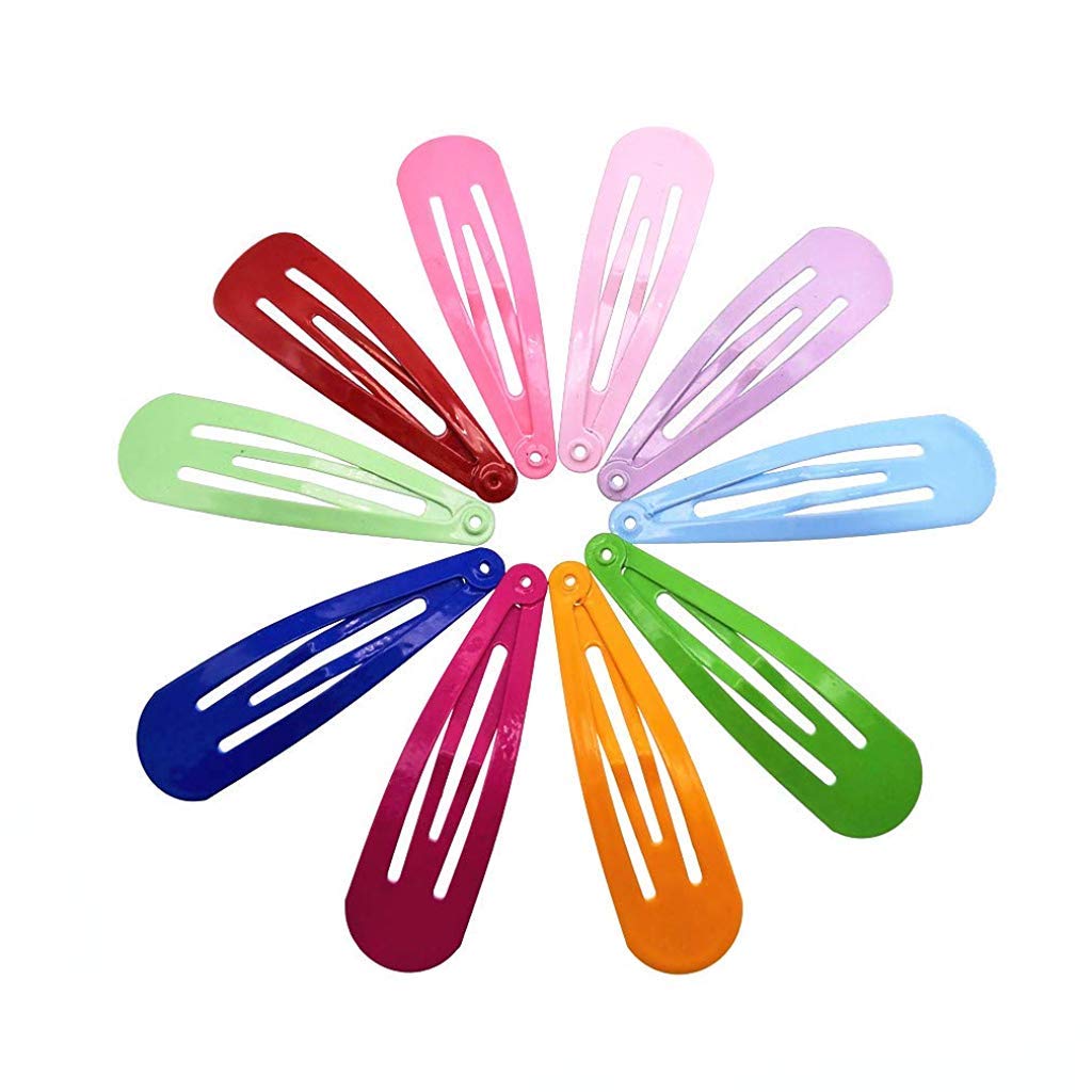 MAYCREATE 40 Pcs Hair Clips for Girls Kids Metal Snap Barrettes Cute Mini Hair Clips for Baby Girls Candy Color Hair Accessories