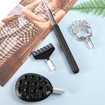 MAYCREATE Back Scratcher with 3 Interchangeable Heads and Telescopic 7.48–24.8 in Handle | Black