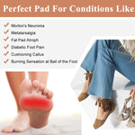 MAYCREATE® 3 Pairs Wool Felt Ball of Foot Cushion Shoe Insoles, Foot Pads for Dancer Sesamoiditis Pads, Self-Adhesive Foot Cushion Pads for Men Women Dancing Pain Relief