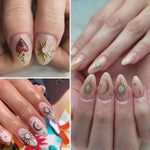 MAYCREATE 5D Embossed Nail Stickers for DIY Nail Art with Self-Adhesive Star Gems | 2PCS Set