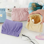 MAYCREATE Corduroy Storage Pouch Set for Travel with Easy Squeeze Open Closure 13×5×12 cm | Jewelry and Coin Organizer Bags