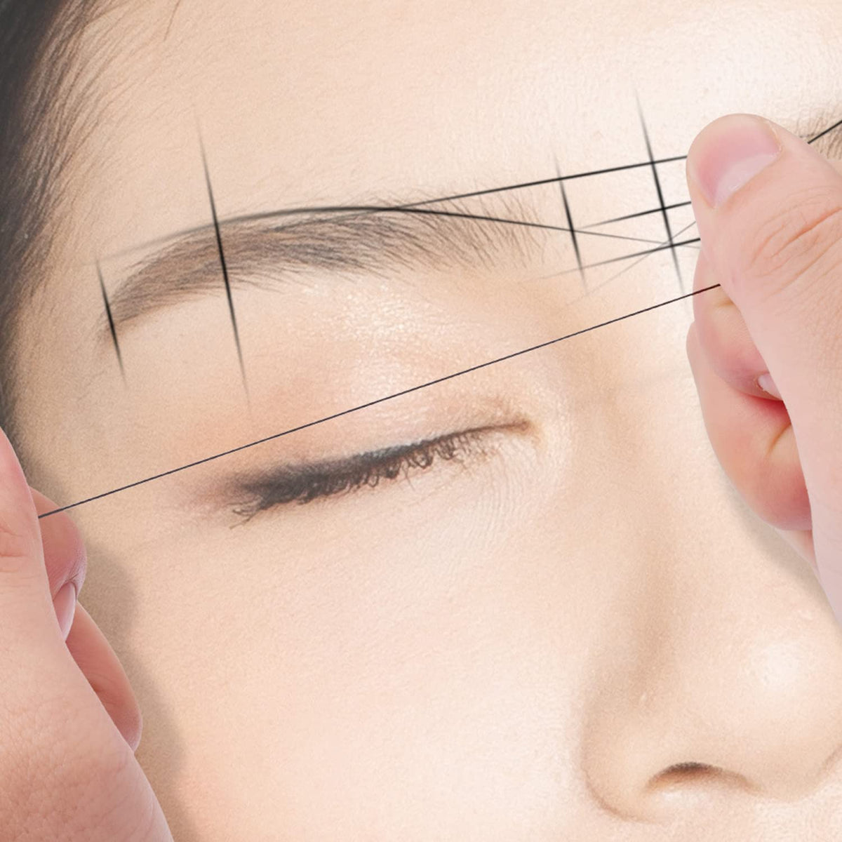 MAYCREATE Mapping String for Microblading with Pre Coated Ink Thread 10m | Eyebrow Symmetry Tool