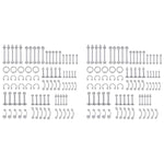 MAYCREATE Piercing Jewelry Set for Lip Tongue Eyebrow Nose Belly | 170pcs Stainless Steel