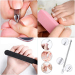 MAYCREATE Nail File Set for Home and Salon Use with 10PCS 100/180 Grit Double-Sided Emery Boards